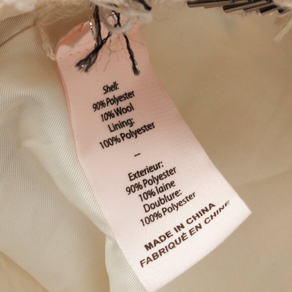 Cinq a Sept Maddie Ivory Metallic Beaded Tweed Blazer - Picture 11 of 12